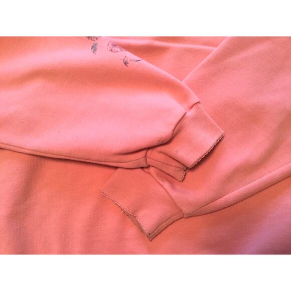 Northern Treasures Sweatshirt Pink Floral Trim Chest Sleeves - Picture 6 of 7